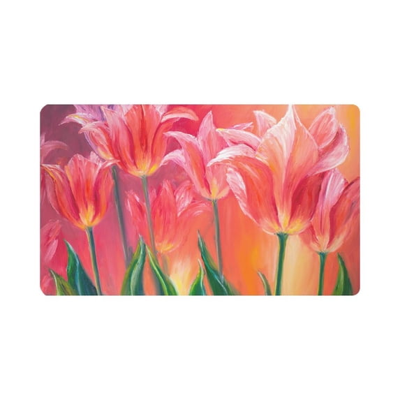 MKHERT Tulips Flower Painting Doormat Rug Home Decor Floor Mat Bath Mat 30x18 inch