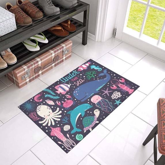 MKHERT Underwater Animals Doormat Rug Home Decor Floor Mat Bath Mat 23.6x15.7 inch