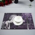 thumbnail image 1 of MKHERT Unicorn in a Purple Magical Forest at Night Placemats Table Mats for Dining Room Kitchen Table Decoration 12x18 inch,Set of 6, 1 of 4