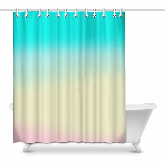MKHERT Vibrant Gradient Ombre Color Blend Abstract Background Decor Waterproof Polyester Bathroom Shower Curtain Bath 60x72 inch