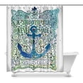 thumbnail image 1 of MKHERT Vintage Anchor Crossbones A Smooth Sea Never Made A Skilled Decor Waterproof Polyester Bathroom Shower Curtain Bath Decorations Hooks 60x72 inch, 1 of 1