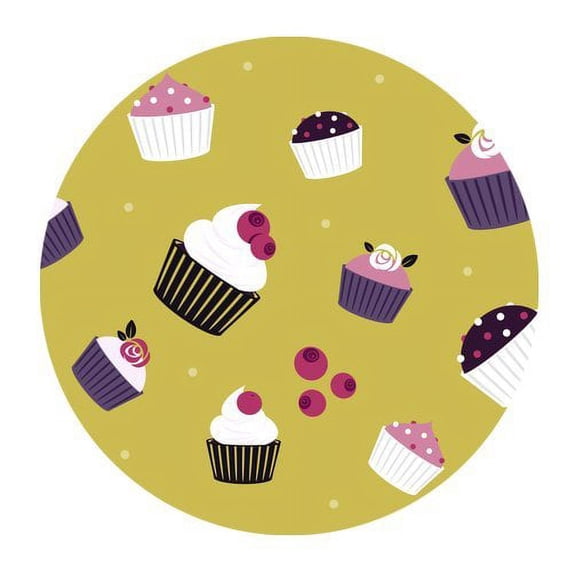 MKHERT Vintage Design Ice Cream Cakes Mini Cake Round Mousepad Mat For Mouse Mice Size 7.87x7.87 inches