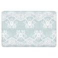 thumbnail image 1 of MKHERT Vintage Light Blue Lace Flower Doormat Rug Home Decor Floor Mat Bath Mat 23.6x15.7 inch, 1 of 3