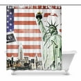 thumbnail image 1 of MKHERT Vintage New York City Collage with Statue of Liberty and US Flag House Decor Shower Curtain for Bathroom Shower Curtain Set 66x72 inch, 1 of 1