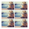 thumbnail image 1 of MKHERT Vintage Suitcase Hipster Hat and Photo Camera with Tropical Sea Beach Summer Travel Placemats Table Mats for Dining Room Kitchen Table Decoration 12x18 inch,Set of 6, 1 of 4