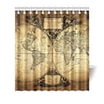 thumbnail image 1 of MKHERT Vintage World Map Waterproof Shower Curtain Decor Fabric Bathroom Set 66x72 inch, 1 of 1