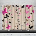 thumbnail image 1 of MKHERT Watercolor Bright Colorful Butterfly Window Curtain Kitchen Curtain 26x39 inch,Two Piece, 1 of 2