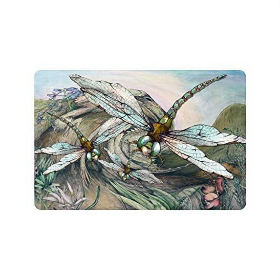 MKHERT Watercolor Dragonfly Swarm Painting Doormat Rug Home Decor Floor Mat Bath Mat 30x18 inch