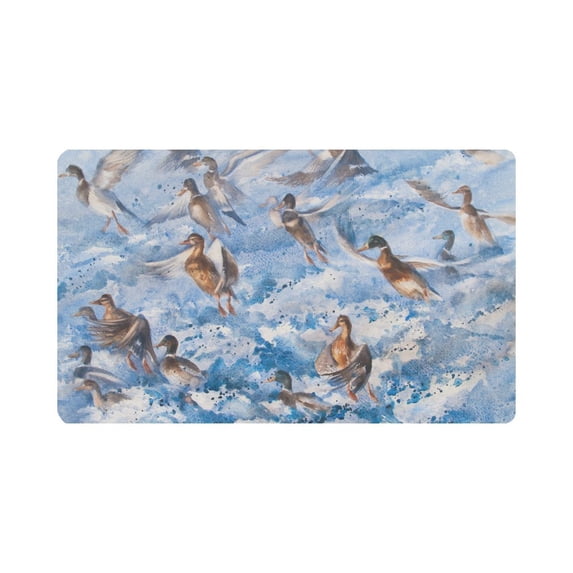 MKHERT Watercolor Ducks Flock Farm Animal Doormat Rug Home Decor Floor Mat Bath Mat 30x18 inch