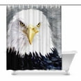 thumbnail image 1 of MKHERT Watercolor Eagle Bird House Decor Shower Curtain for Bathroom Decorative Fabric Bath Curtain Set 66x72 inch, 1 of 1