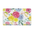 thumbnail image 1 of MKHERT Watercolor Floral Pattern Pink Blue Yellow Flowers Doormat Rug Home Decor Floor Mat Bath Mat 30x18 inch, 1 of 3
