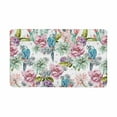 thumbnail image 1 of MKHERT Watercolor Flowers of Peony Rose Cactus and Blue Parrot Doormat Rug Home Decor Floor Mat Bath Mat 30x18 inch, 1 of 3
