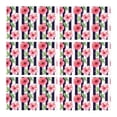 thumbnail image 1 of MKHERT Watercolor Hawaiian Hibiscus Flowers with Black Stripes Placemats Table Mats for Dining Room Kitchen Table Decoration 12x18 inch,Set of 6, 1 of 4