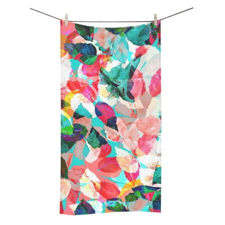 MKHERT Watercolor Painting Leaves Bath Towel Shower Towel Wash Cloth Face Towels 16x28 Inches