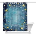 thumbnail image 1 of MKHERT Watercolor Starry Sky Cute Stars Waterproof Polyester Fabric Shower Curtain Bathroom Sets Hooks Home Decor 60x72 inch, 1 of 1