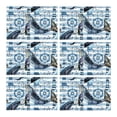 thumbnail image 1 of MKHERT Watercolor Whale, Lighthouse, Helm and Sea Placemats Table Mats for Dining Room Kitchen Table Decoration 12x18 inch,Set of 6, 1 of 4