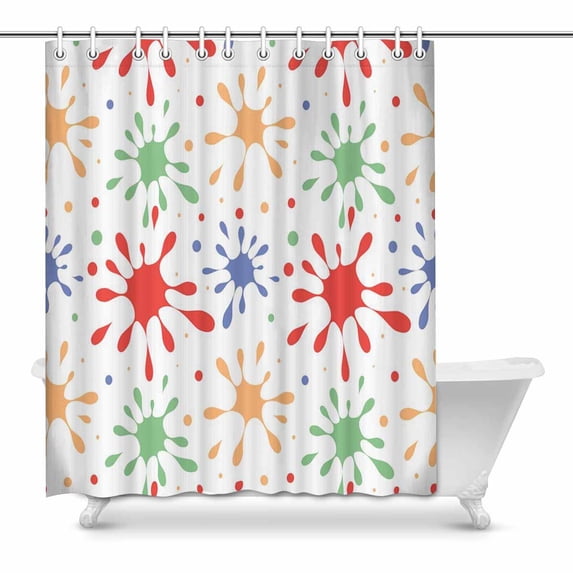 MKHERT Watercolor blots Bathroom Shower Curtain 60x72 inch
