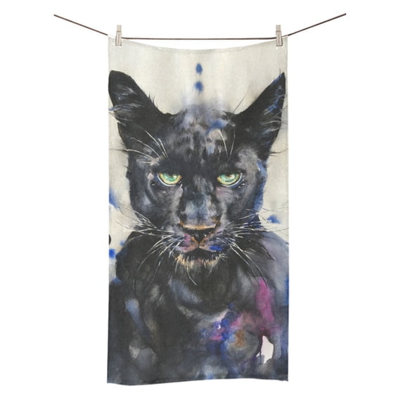 MKHERT Watercolour Painting Of Panther Bath Towel Hand Towel Shower Towel Washcloth 30x56 inch