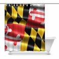 thumbnail image 1 of MKHERT Waving American Maryland State Flag House Decor Shower Curtain for Bathroom Decorative Bathroom Shower Curtain Set 60x72 inch, 1 of 1