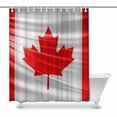 thumbnail image 1 of MKHERT Waving National Flag of Canada Decor Waterproof Polyester Bathroom Shower Curtain Bath 66x72 inch, 1 of 1