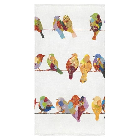 MKHERT Wenglee Birds on a Wire Bath Towel Shower Towel Wash Cloth Face Towels 16x28 inches
