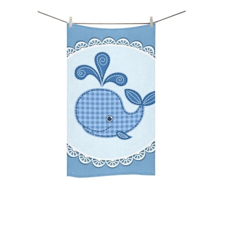 MKHERT Whale Bath Towel Hand Towel Shower Towel Washcloth 16x28 inch