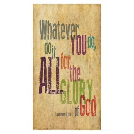 MKHERT Whatever You Do, Do it all for the Glory Bath Towel 30x56 Inches Bathroom Towel Beach Sunbath