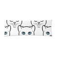 thumbnail image 1 of MKHERT White Cats Body Pillow Pillowcase Pillow Protector Cushion Cover 20x60 Inch, 1 of 2
