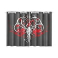 thumbnail image 1 of MKHERT White Deer Skull Flowers Leaves Window Curtains Kitchen Curtain Room Bedroom Drapes Curtains 26x39 inch, 2 Piece, 1 of 3