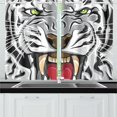 thumbnail image 1 of MKHERT White Tiger Roaring Window Curtain Kitchen Curtains Window Treatments 26x39 inch,Set of 2, 1 of 3