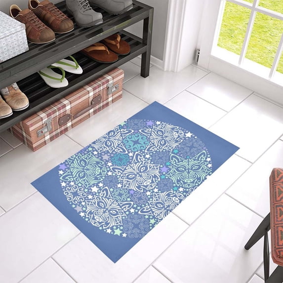 MKHERT White Wolf Or Husky Dog Doormat Rug Home Decor Floor Mat Bath Mat 23.6x15.7 inch