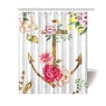 thumbnail image 1 of MKHERT White Wood with Nautical Anchor Feathers and Flowers Decor Waterproof Polyester Fabric Shower Curtain Bathroom Sets 60x72 inch, 1 of 1