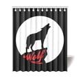 thumbnail image 1 of MKHERT Wolf Howling at The Full Moon Polyester Fabric Bathroom Shower Curtain 66x72 inch, 1 of 1