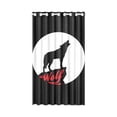 thumbnail image 1 of MKHERT Wolf Howling at The Full Moon Window Curtain Living Room,Bedroom Window Drapes 52x84 inch, 1 of 3