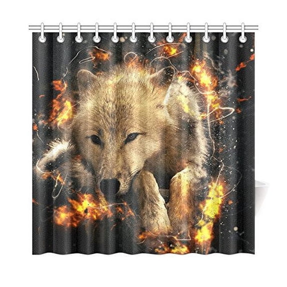 MKHERT Wolf Shower Curtain Home Decor Bathroom Shower Curtain 66x72 inch