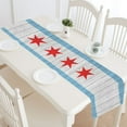 thumbnail image 1 of MKHERT Wooden Chicago State Flag Table Runner Home Decor for Home Kitchen Dining Wedding Party 16x72 Inch, 1 of 3