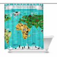 thumbnail image 1 of MKHERT World Map with Animals and Birds Waterproof Polyester Fabric Shower Curtain Bathroom Sets 60x72 inch, 1 of 1