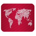 thumbnail image 1 of MKHERT World Map with Linear Pattern Rectangle Mousepad Mat for Mouse Mice Size 9.84x7.87 inches, 1 of 1