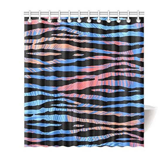MKHERT Zebra Shower Curtain Waterproof Bath Curtain Decor 66x72 inch