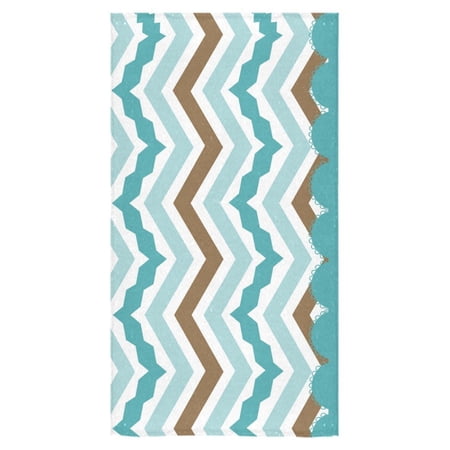 MKHERT Zigzag Chevron Pattern Bath Towel 30x56 Inches Bathroom Towel Beach Sunbath