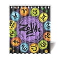 thumbnail image 1 of MKHERT Zodiac Scribble Polyester Fabric Bathroom Shower Curtain 66x72 inch, 1 of 1