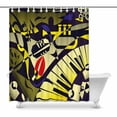 thumbnail image 1 of MKHERT banner jazz music design Bathroom Shower Curtain 60x72 inch, 1 of 1