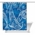 thumbnail image 1 of MKHERT blue with dolphins Bathroom Shower Curtain 60x72 inch, 1 of 1