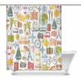 thumbnail image 1 of MKHERT colorful Traveling Bathroom Shower Curtain 60x72 inch, 1 of 1