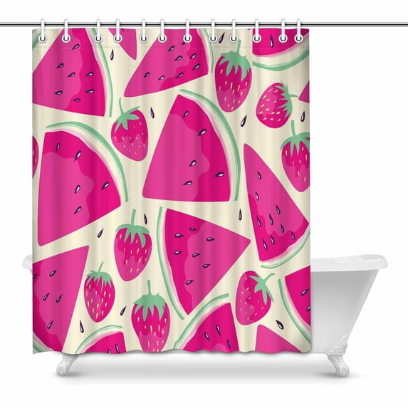MKHERT colorful Watermelon slices Bathroom Shower Curtain 60x72 inch