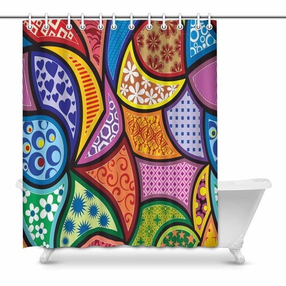 MKHERT colorful abstract Bathroom Shower Curtain 60x72 inch