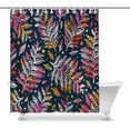 thumbnail image 1 of MKHERT colorful floral leaves Bathroom Shower Curtain 60x72 inch, 1 of 1