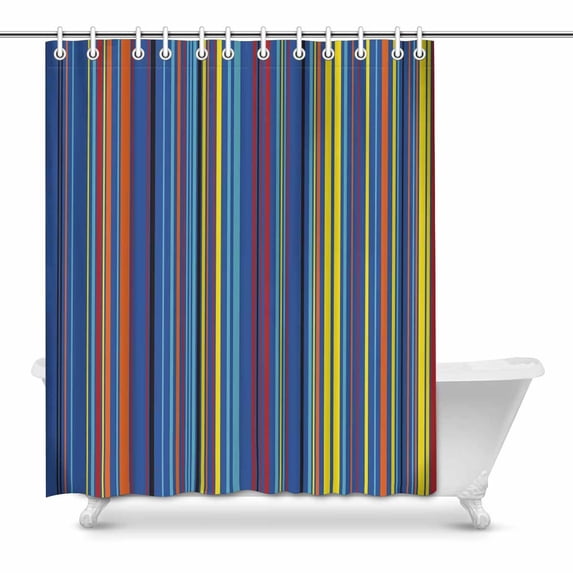 MKHERT colorful stripe Bathroom Shower Curtain 60x72 inch