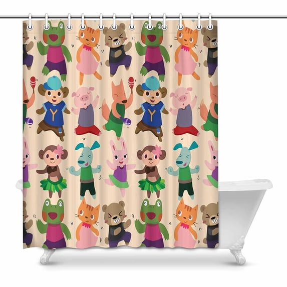 MKHERT cute animals Bathroom Shower Curtain 60x72 inch