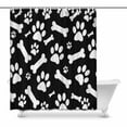 thumbnail image 1 of MKHERT dogs paw bones Bathroom Shower Curtain 60x72 inch, 1 of 1